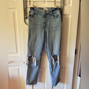 Abercrombie Curve Love 90s Ultra High Rise Straight Jeans